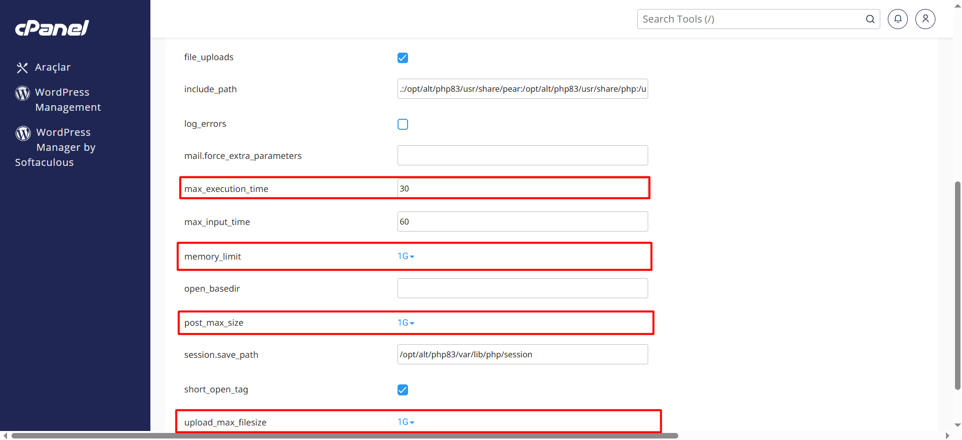 max_execution_time, memory_limit, post_max_size, upload_max_filesize değerleri düşükse artırın. Değer arttırdıktan sonra dosya yüklemeyi tekrar deneyebilirsiniz.