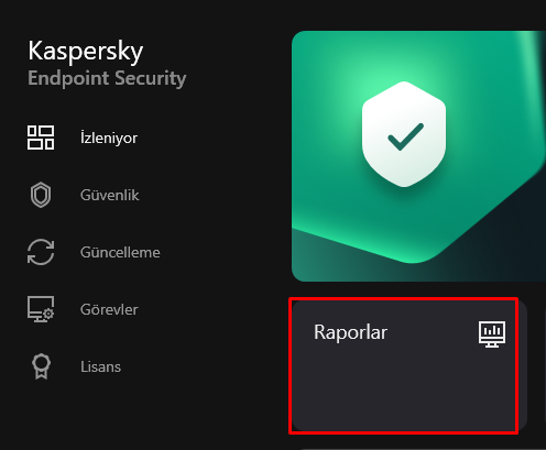 "Raporlar" sayfasını açın.