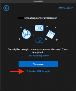 Outlook 2016 MacOS IMAP kurulumu adımları