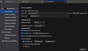 Thunderbird IMAP e-posta kurulumu adımları
