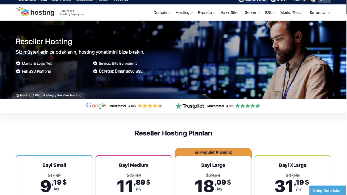 Hosting.com.tr Reseller Hosting İle İşinizi Büyütmeye Başlayın
