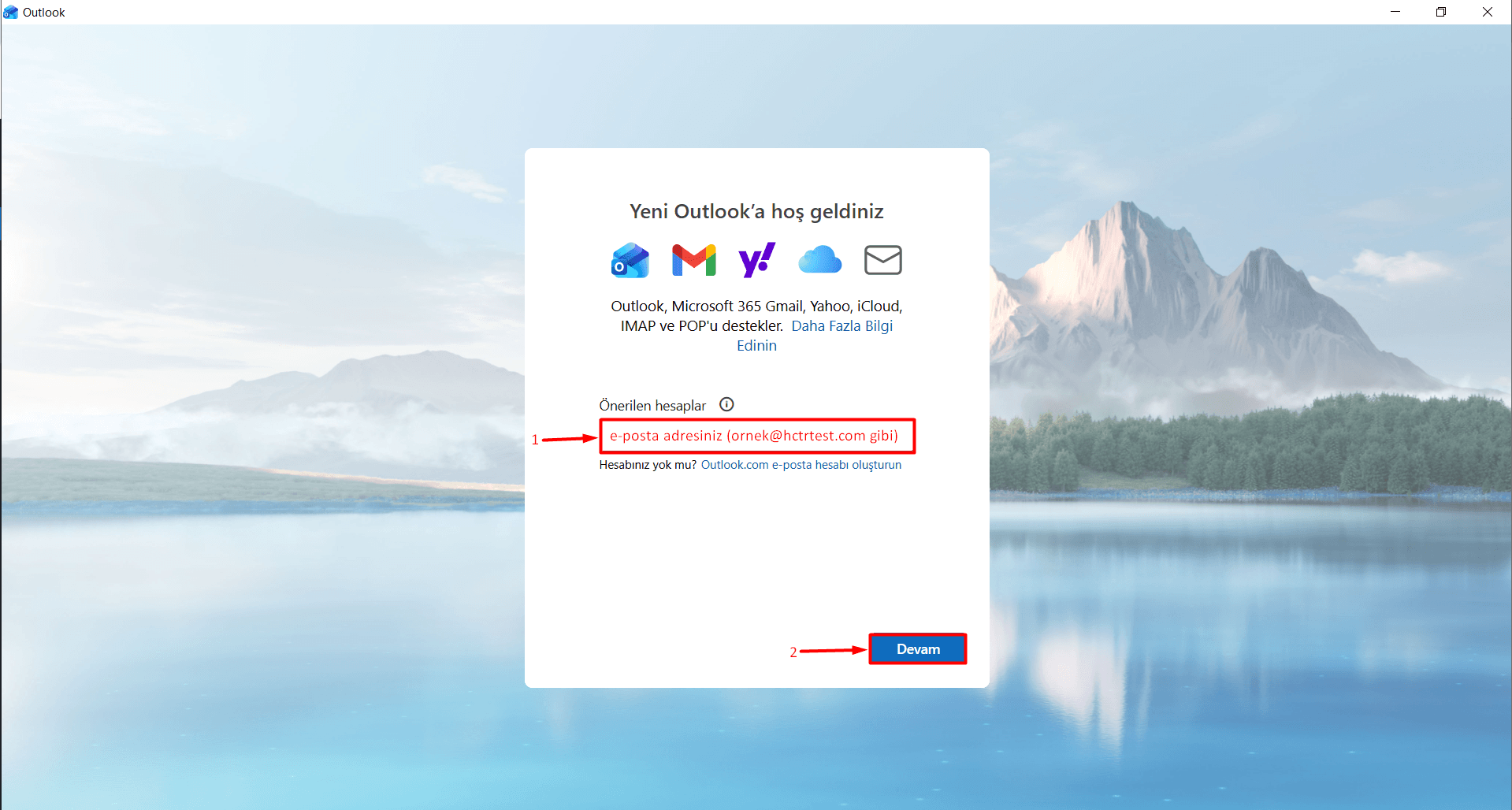 Yeni Outlook (New Outlook) uygulamasını açın.